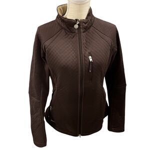 NIKE FIT THERMA Women's Zipper Jacket large Brown